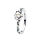 Pandora Ring Zoetwater Gecultiveerde Parel Behandeld Prinses Ariel Schelp - Bijuvera