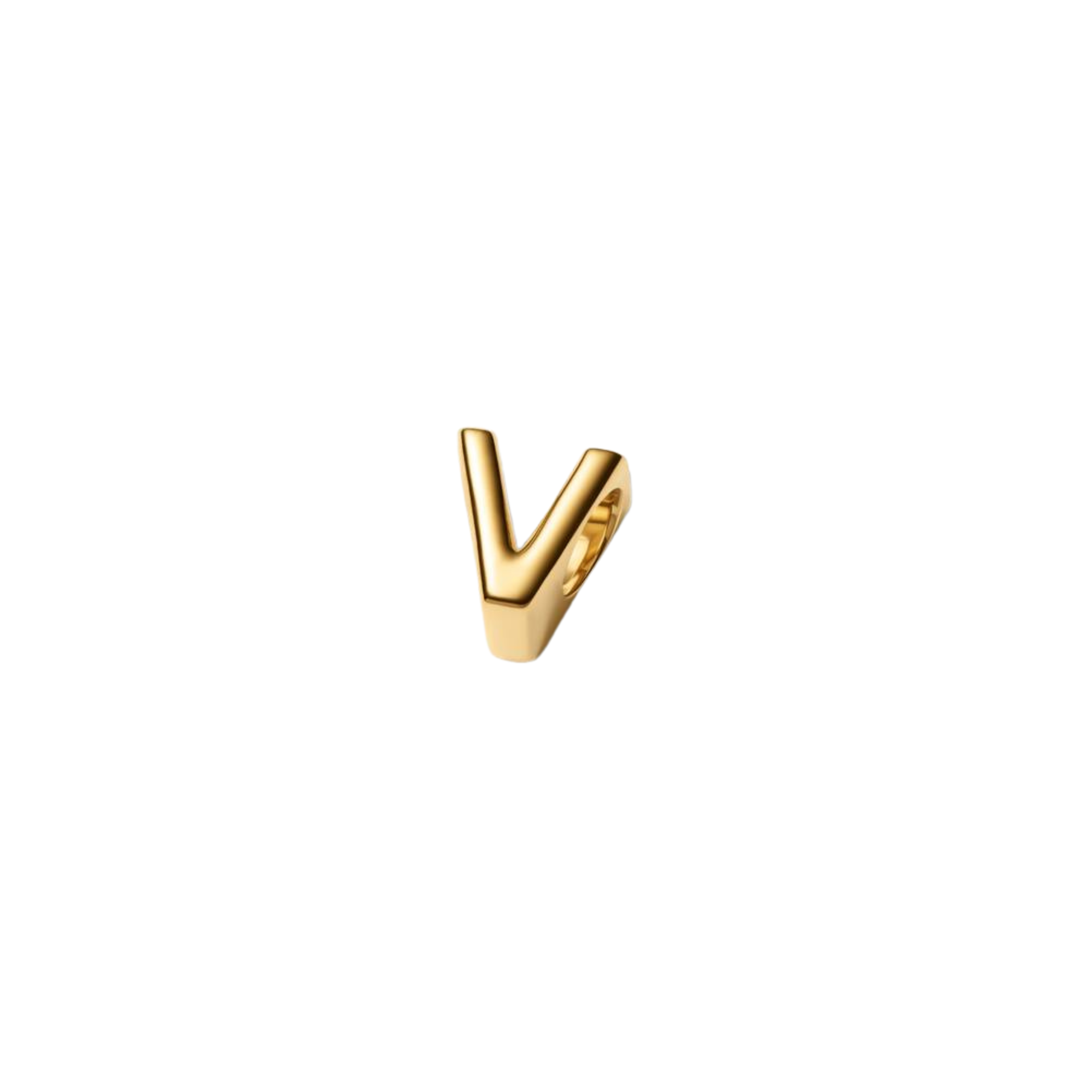 Charm Pandora Alfabeto Letra V - Bijuvera