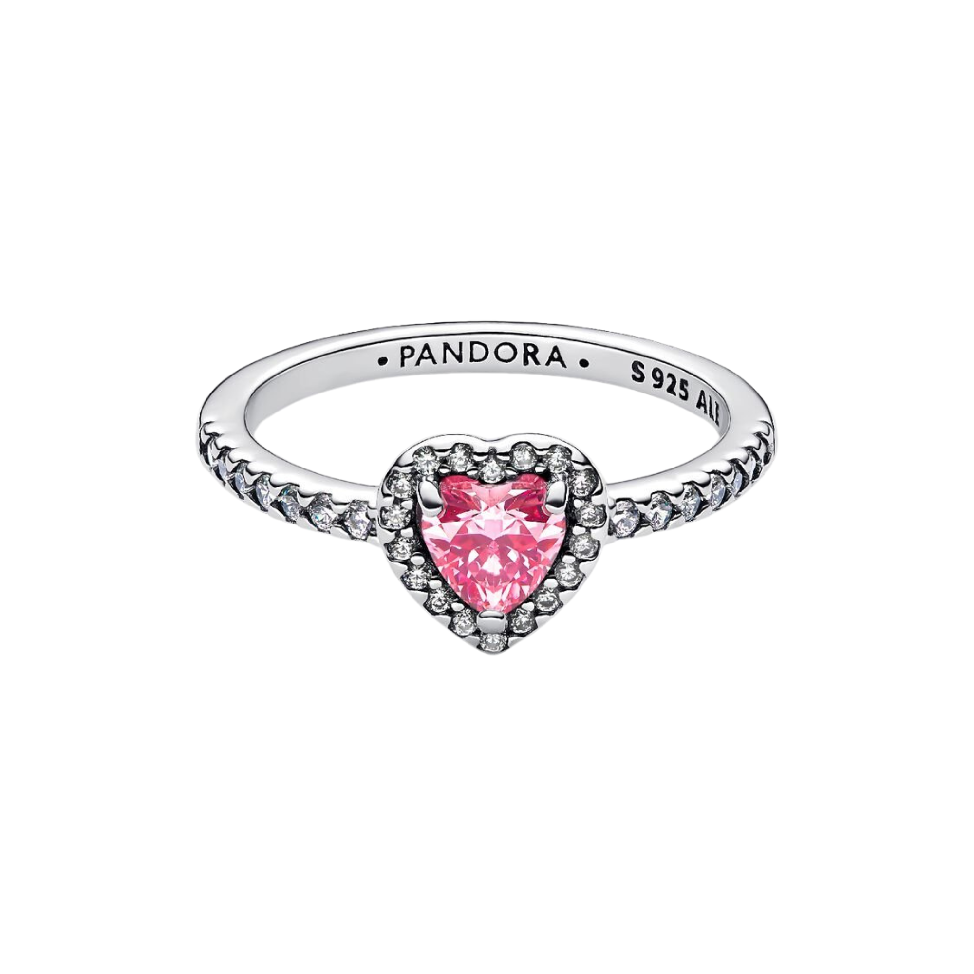 Anillo Corazón en Relieve Rosa Brillante - Bijuvera