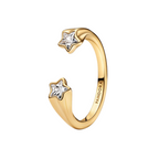 Pandora Open Ring Shooting Stars in Gold Color - Bijuvera