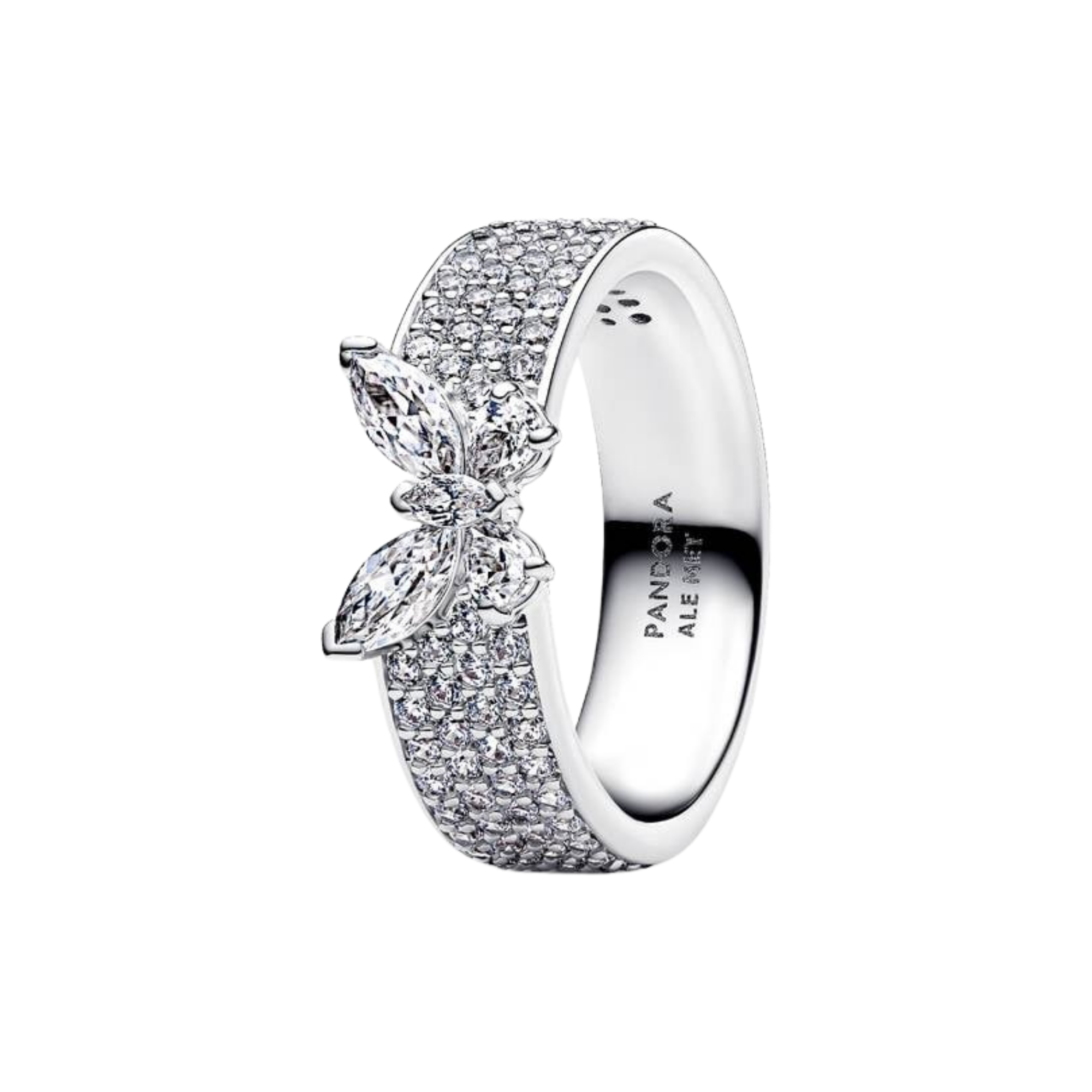 Anillo Pandora Ancho Mariposa Brillante - Bijuvera