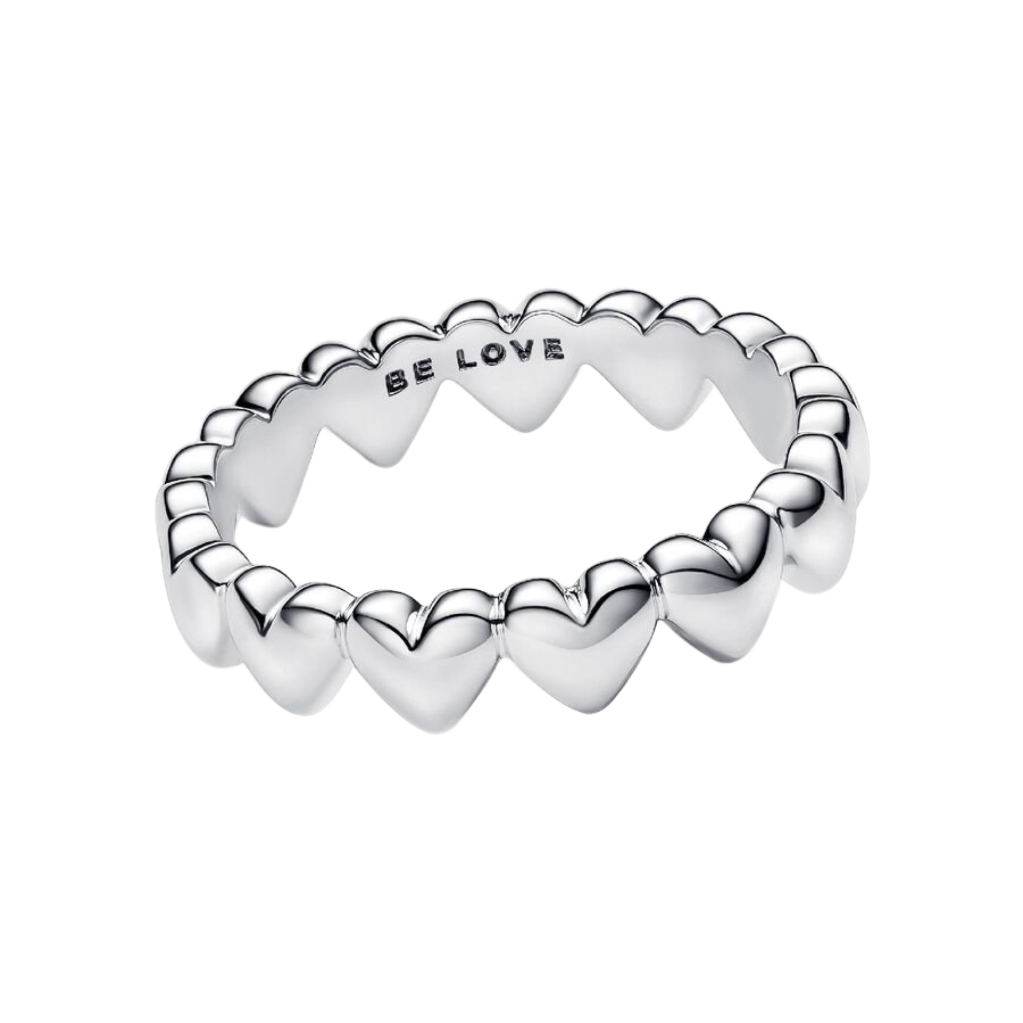 Anillo Pandora Anillo Fila de Corazones Color Plata - Bijuvera