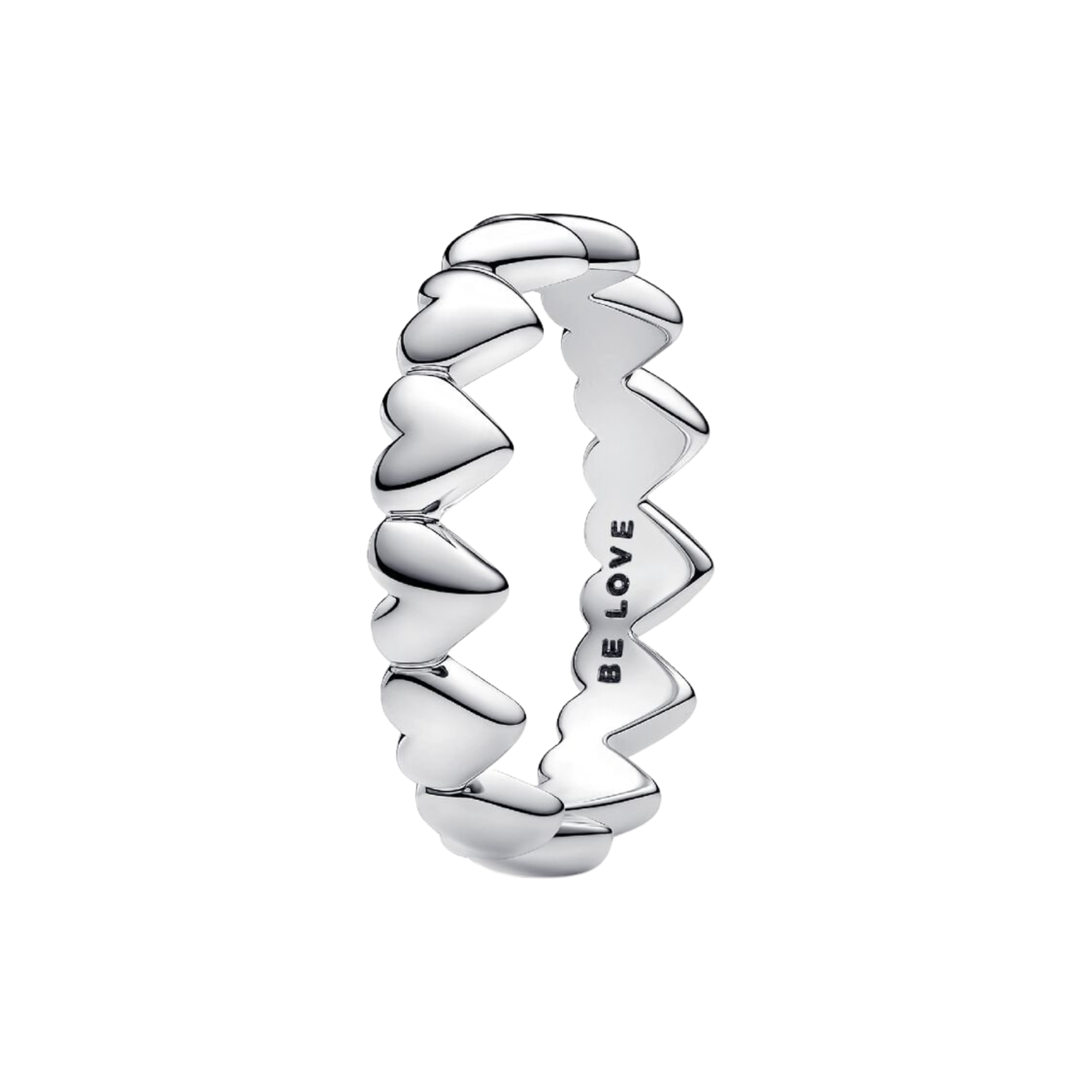 Anillo Pandora Anillo Fila de Corazones Color Plata - Bijuvera