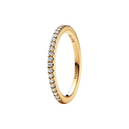 Bague Pandora Bande Brillante Couleur Or - Bijuvera