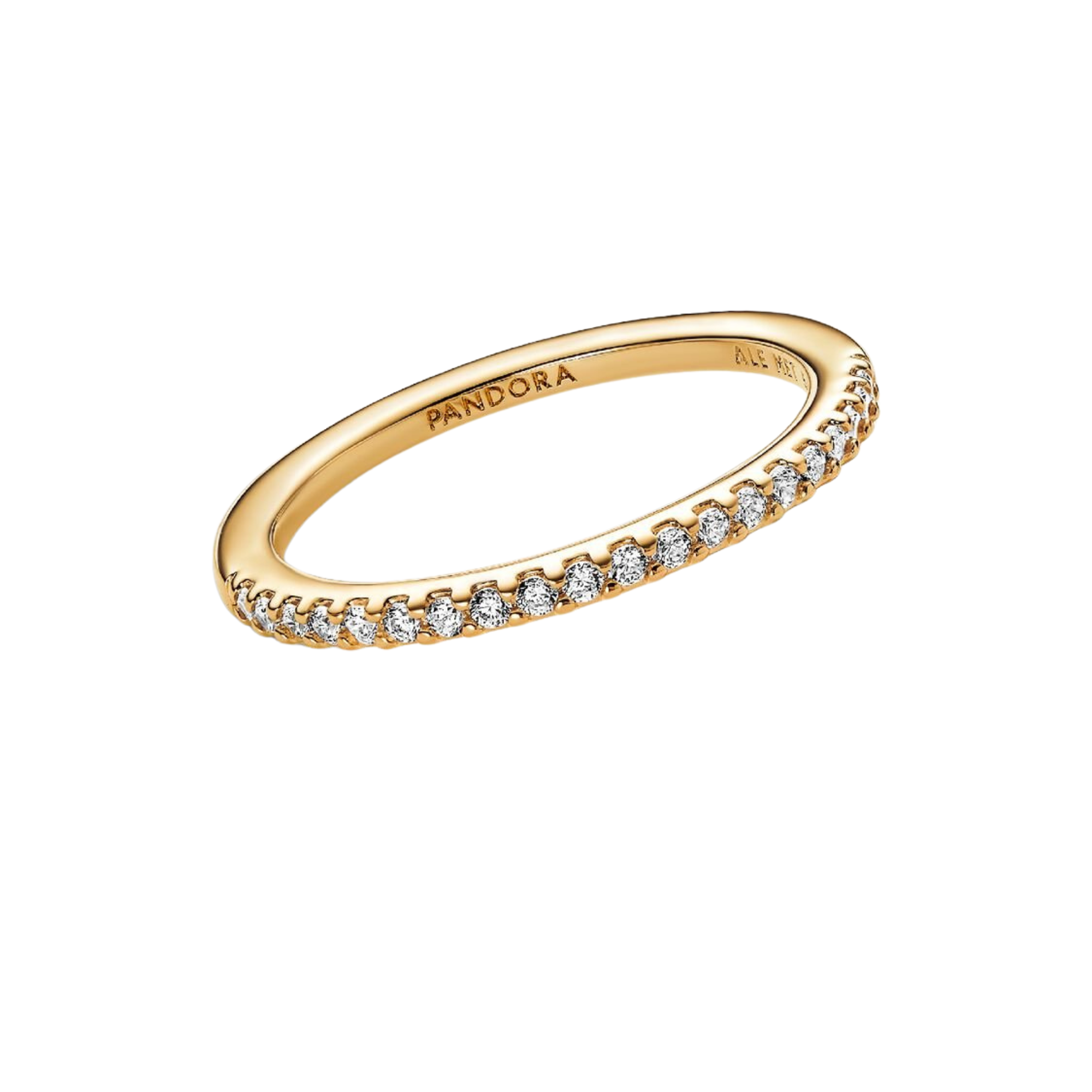 Anillo Pandora Banda Brillante Color Oro - Bijuvera