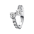 Anillo Pandora Banda Brillante Superpuesta - Bijuvera