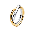 Anillo Pandora Bandas Entrelazadas en Dos Tonos - Bijuvera