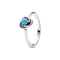Anillo Pandora Círculo Eternity Azul Turquesa - Bijuvera