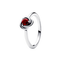 Anillo Pandora Círculo Eternity Rojo - Bijuvera