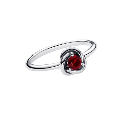 Anillo Pandora Círculo Eternity Rojo - Bijuvera
