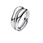 Pandora Ring Combinable Organic Shape Silver Color - Bijuvera
