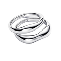 Pandora Ring Combinable Organic Shape Silver Color - Bijuvera