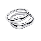 Pandora Ring Combinable Organic Shape Silver Color - Bijuvera