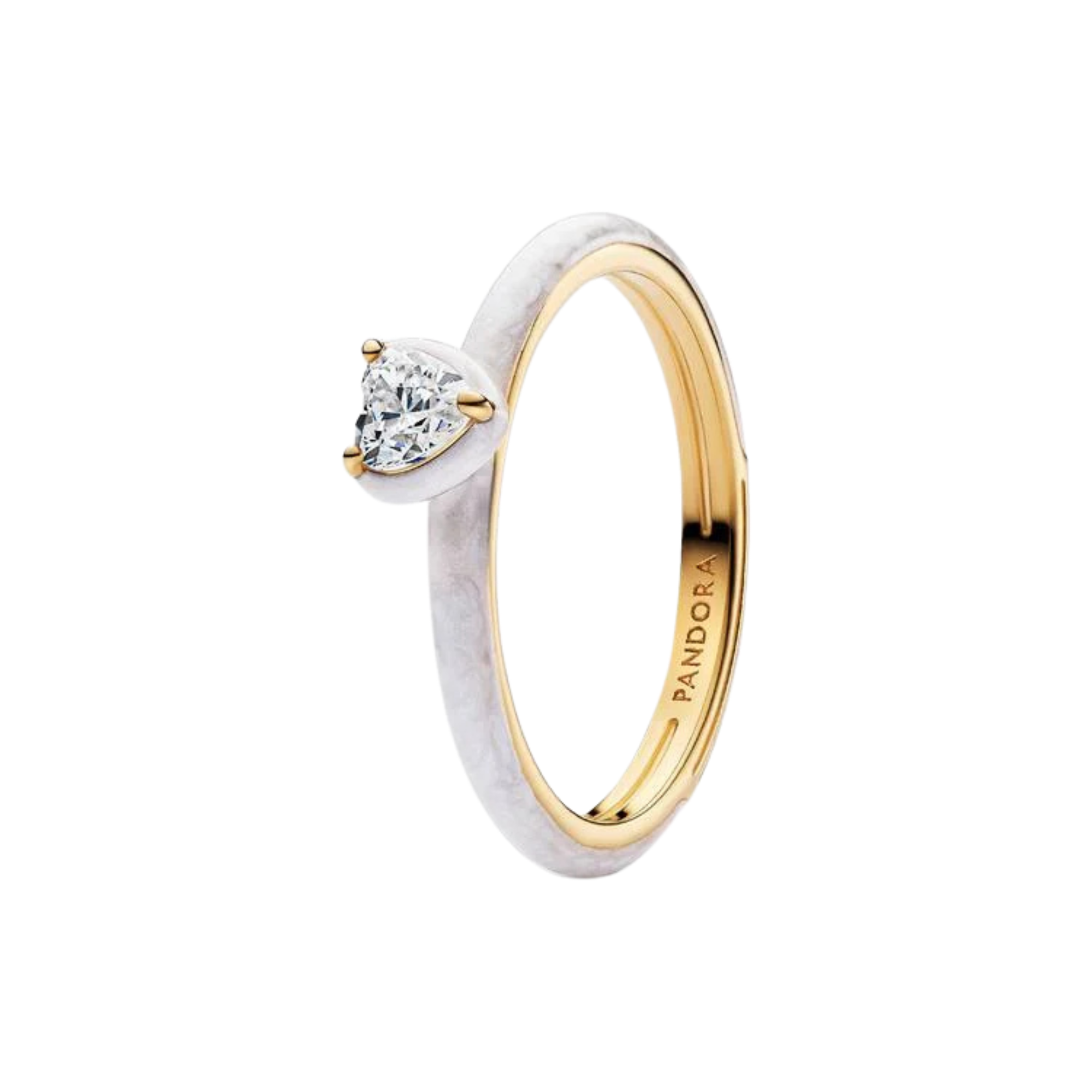 Anillo Pandora Corazón Chakra Blanco - Bijuvera