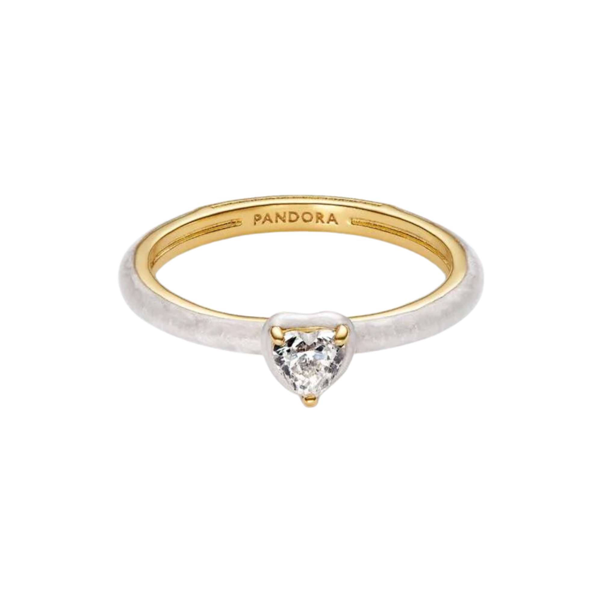 Anillo Pandora Corazón Chakra Blanco - Bijuvera