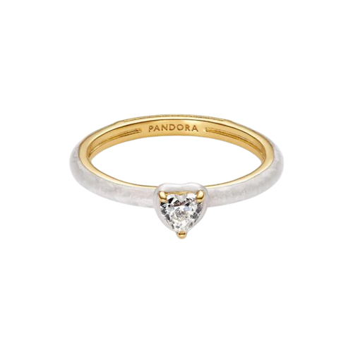 Anillo Pandora Corazón Chakra Blanco - Bijuvera