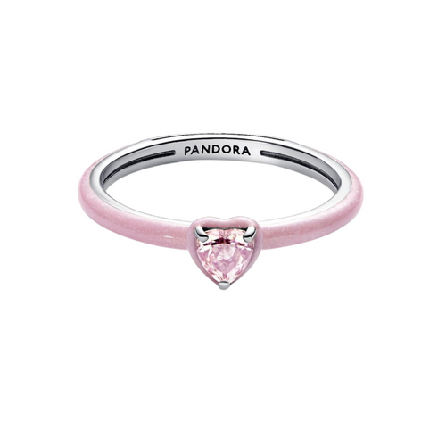 Anillo Pandora Corazón Chakra Rosa  - Bijuvera