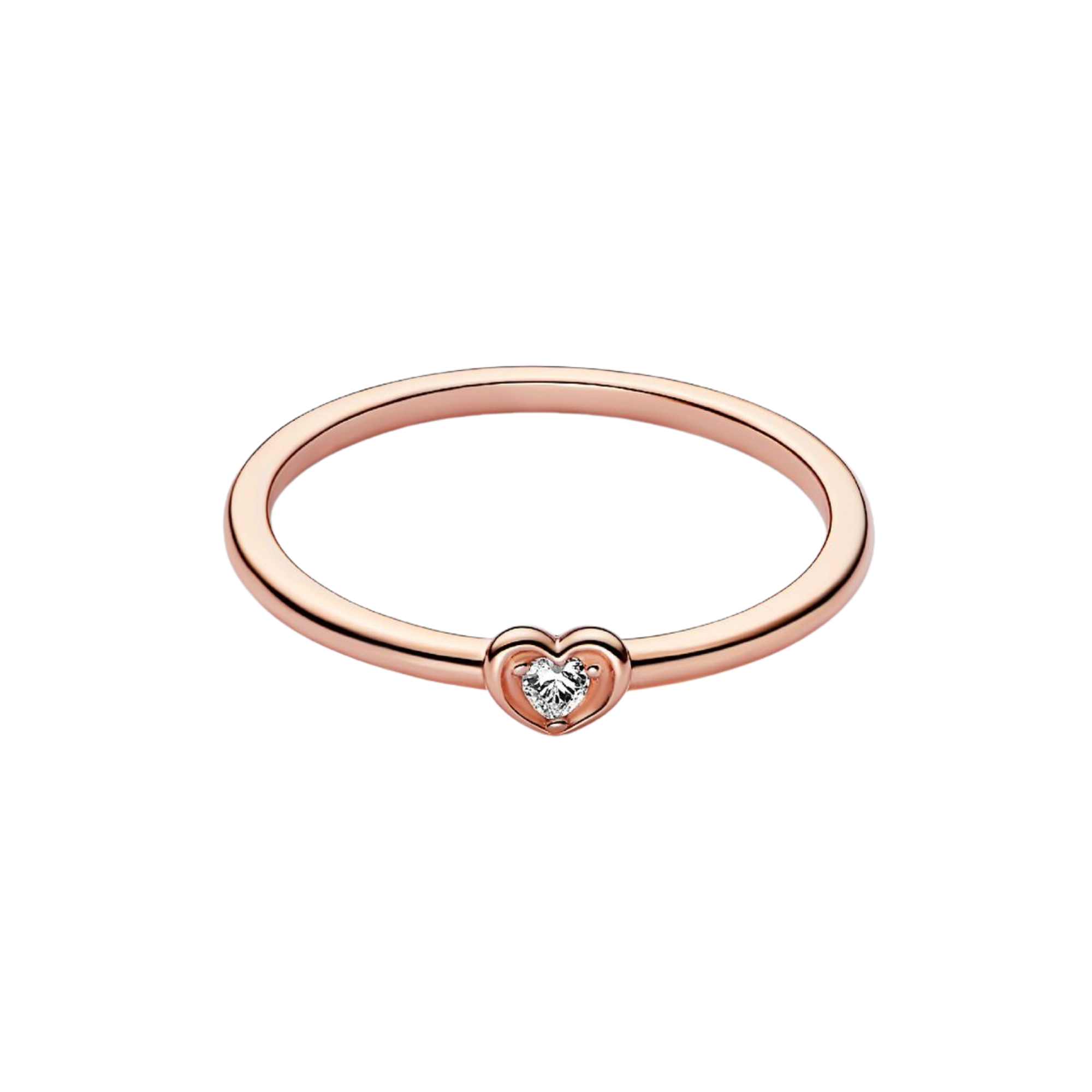 Anillo Pandora Corazón Radiante Color Oro Rosa - Bijuvera