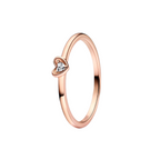 Bague Pandora Cœur Rayonnant Couleur Or Rose - Bijuvera