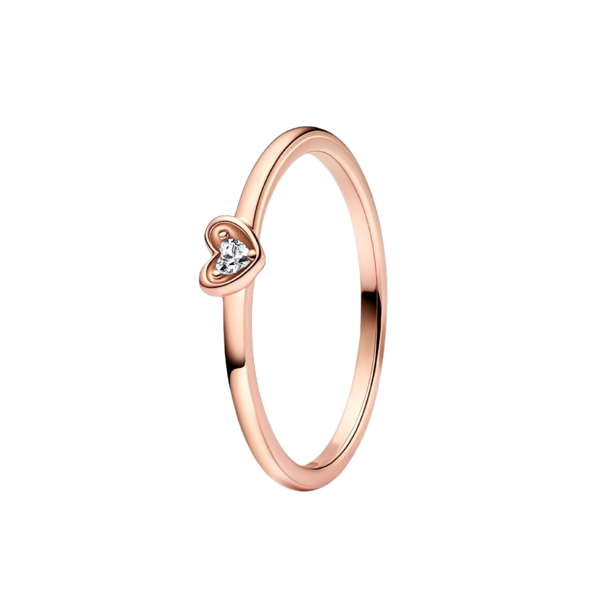 Anillo Pandora Corazón Radiante Color Oro Rosa - Bijuvera