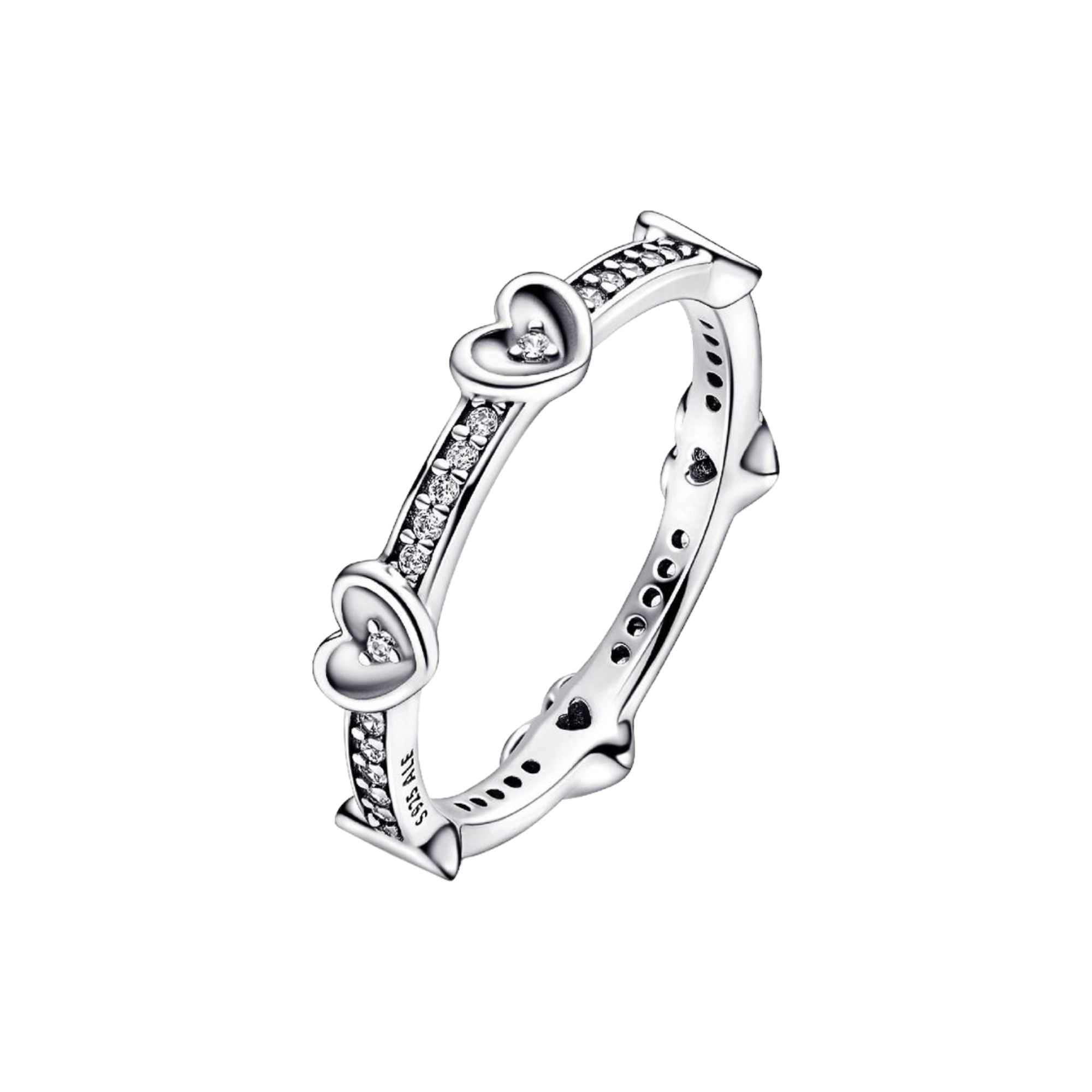 Anillo Pandora Corazones Radiantes Brillantes - Bijuvera