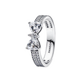 Anillo Pandora Doble Banda Lazo Brillante  - Bijuvera