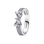 Anillo Pandora Doble Banda Lazo Brillante  - Bijuvera