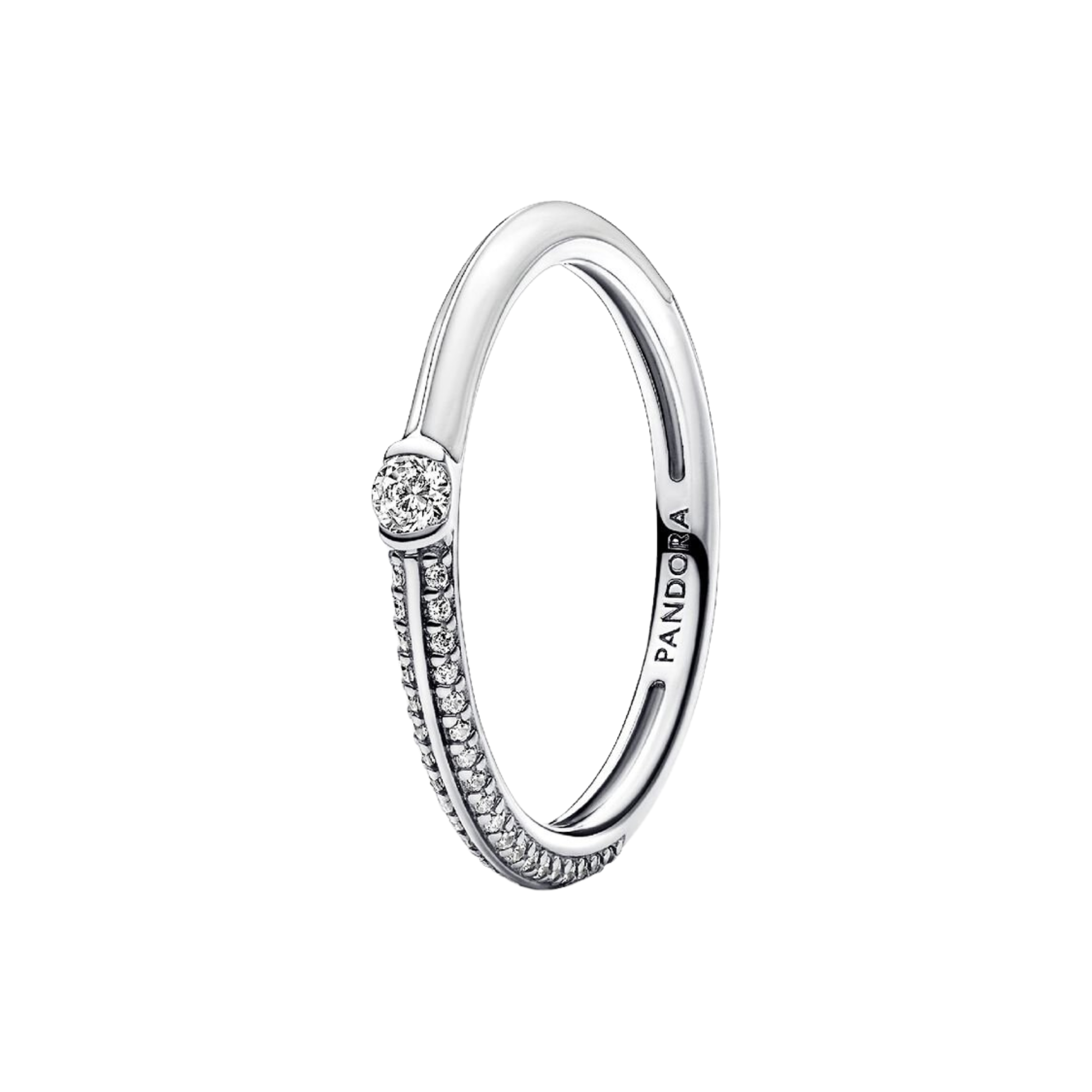 Anillo Pandora Dual Blanco y Pavé de Pandora ME - Bijuvera