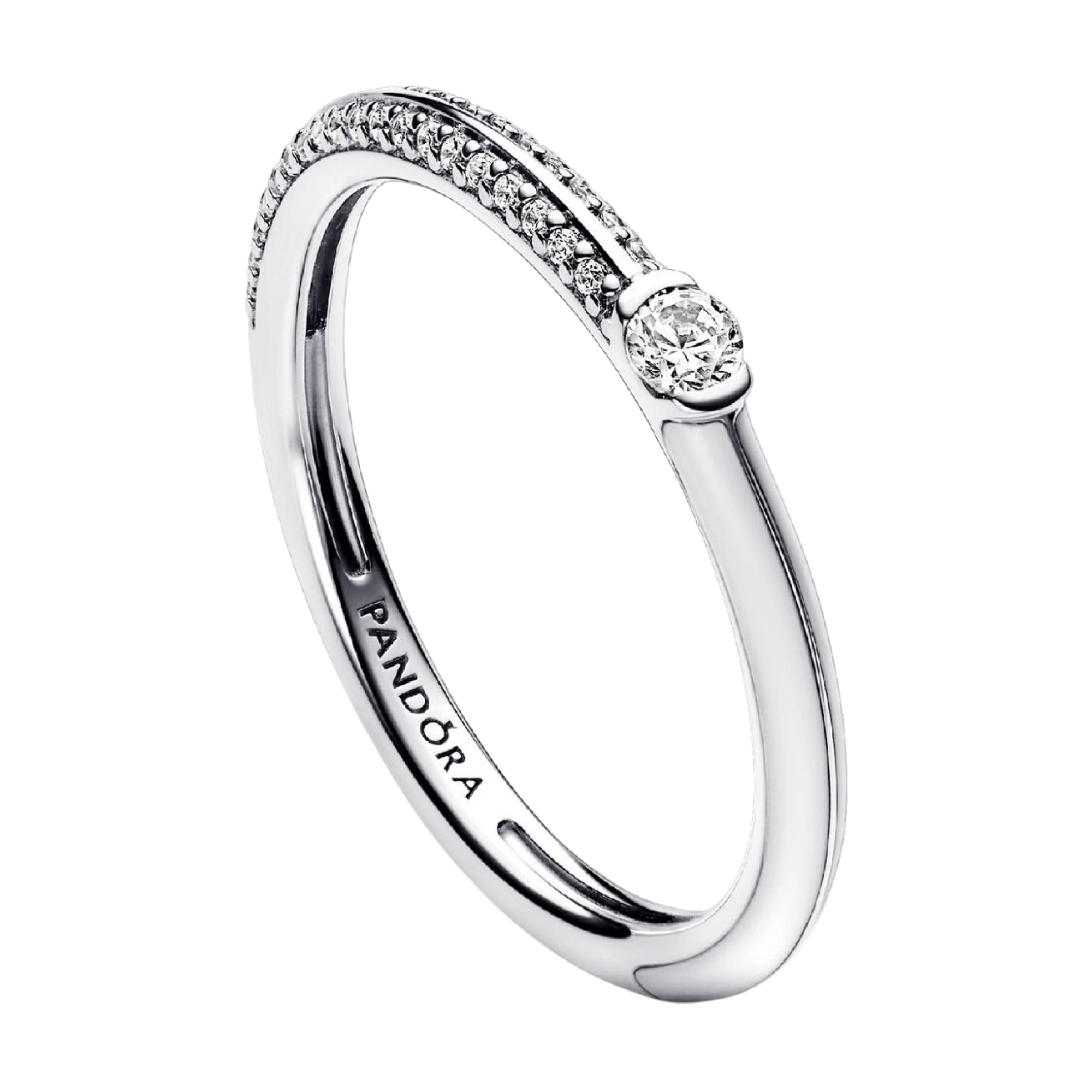 Anillo Pandora Dual Blanco y Pavé de Pandora ME - Bijuvera
