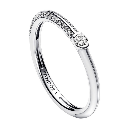 Anillo Pandora Dual Blanco y Pavé de Pandora ME - Bijuvera