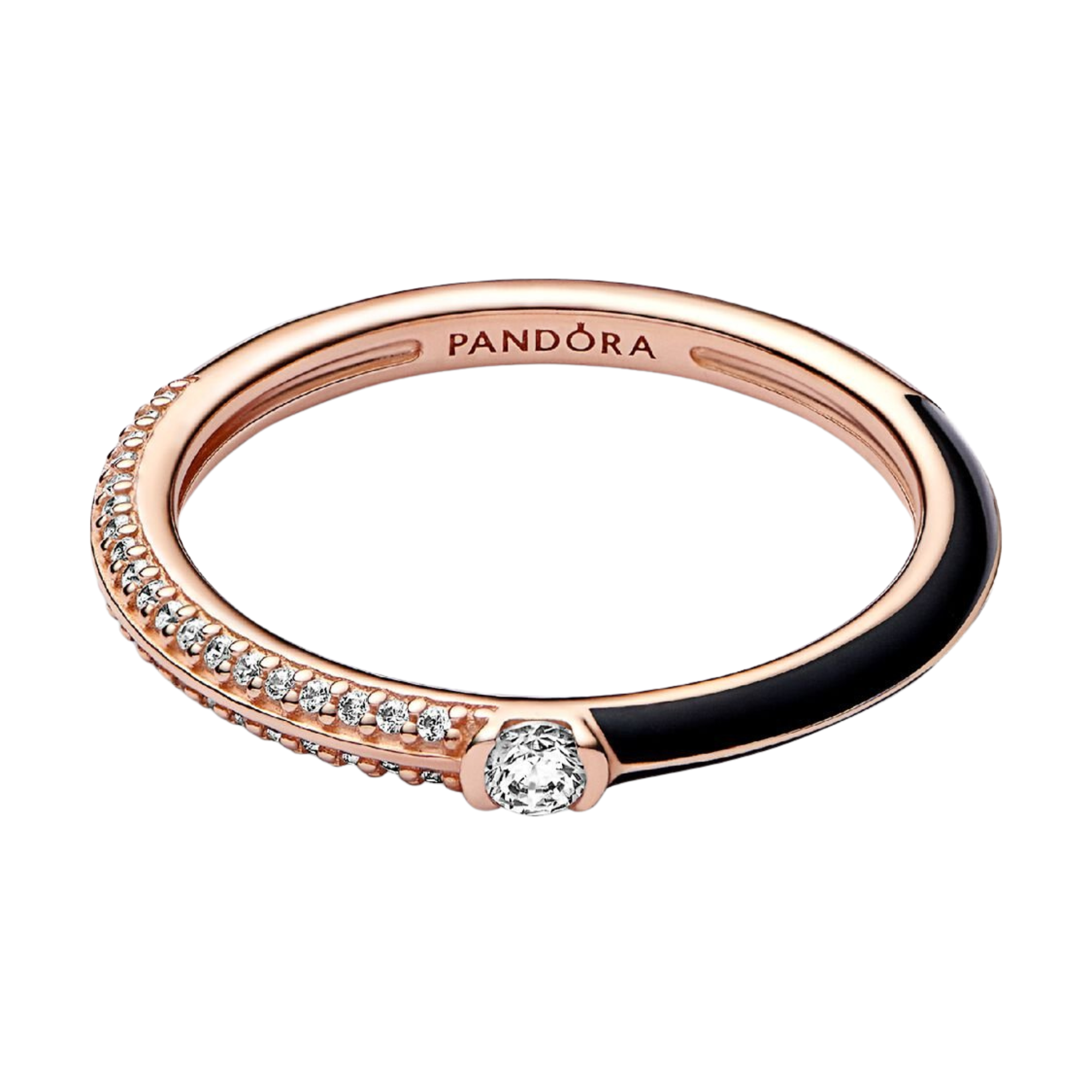 Anillo Pandora Dual Negro y Pavé de Pandora ME - Bijuvera