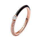 Anillo Pandora Dual Negro y Pavé de Pandora ME - Bijuvera