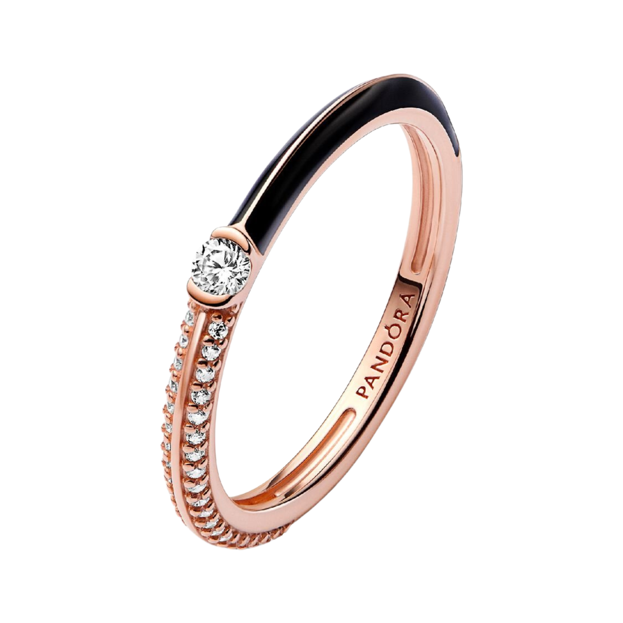 Anillo Pandora Dual Negro y Pavé de Pandora ME - Bijuvera