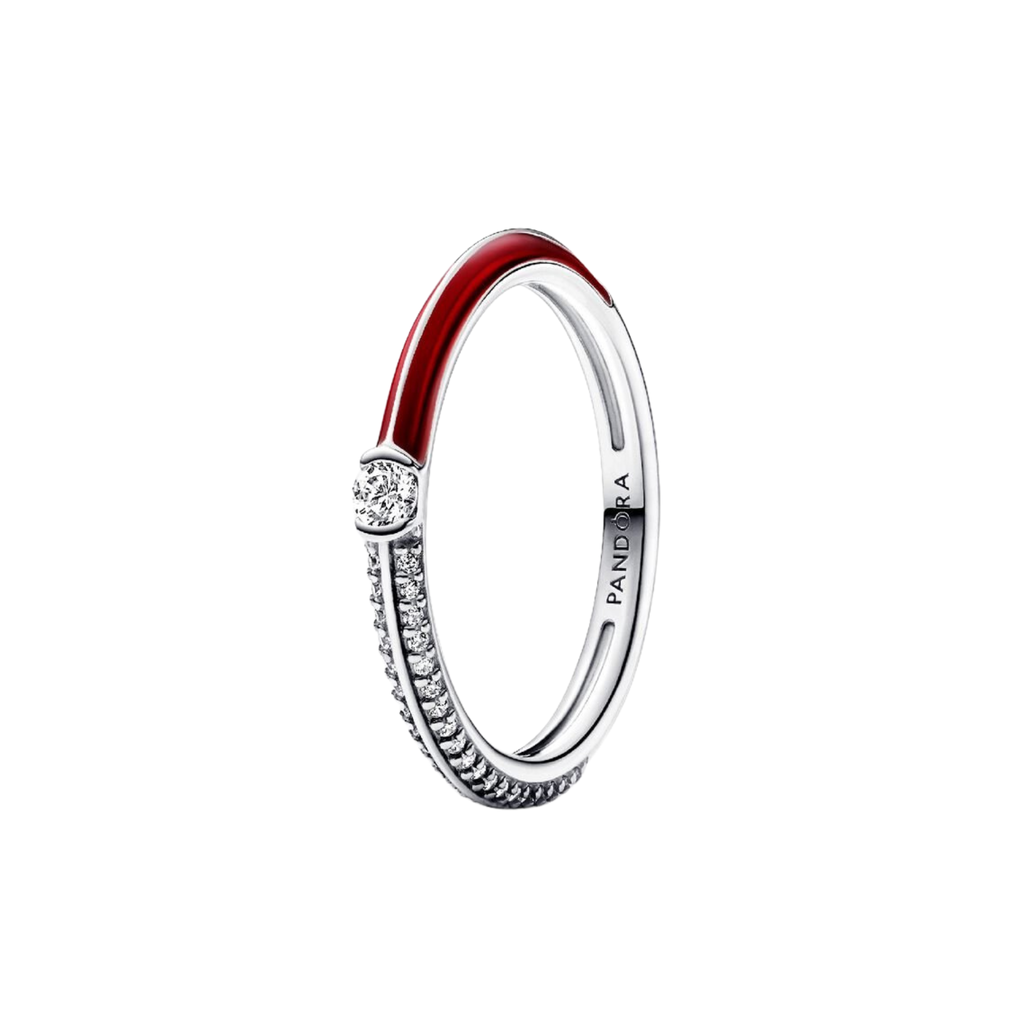 Anillo Pandora Dual Rojo y Pavé de Pandora ME - Bijuvera