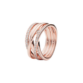Bague Pandora Entrelacés en Couleur Or Rose - Bijuvera