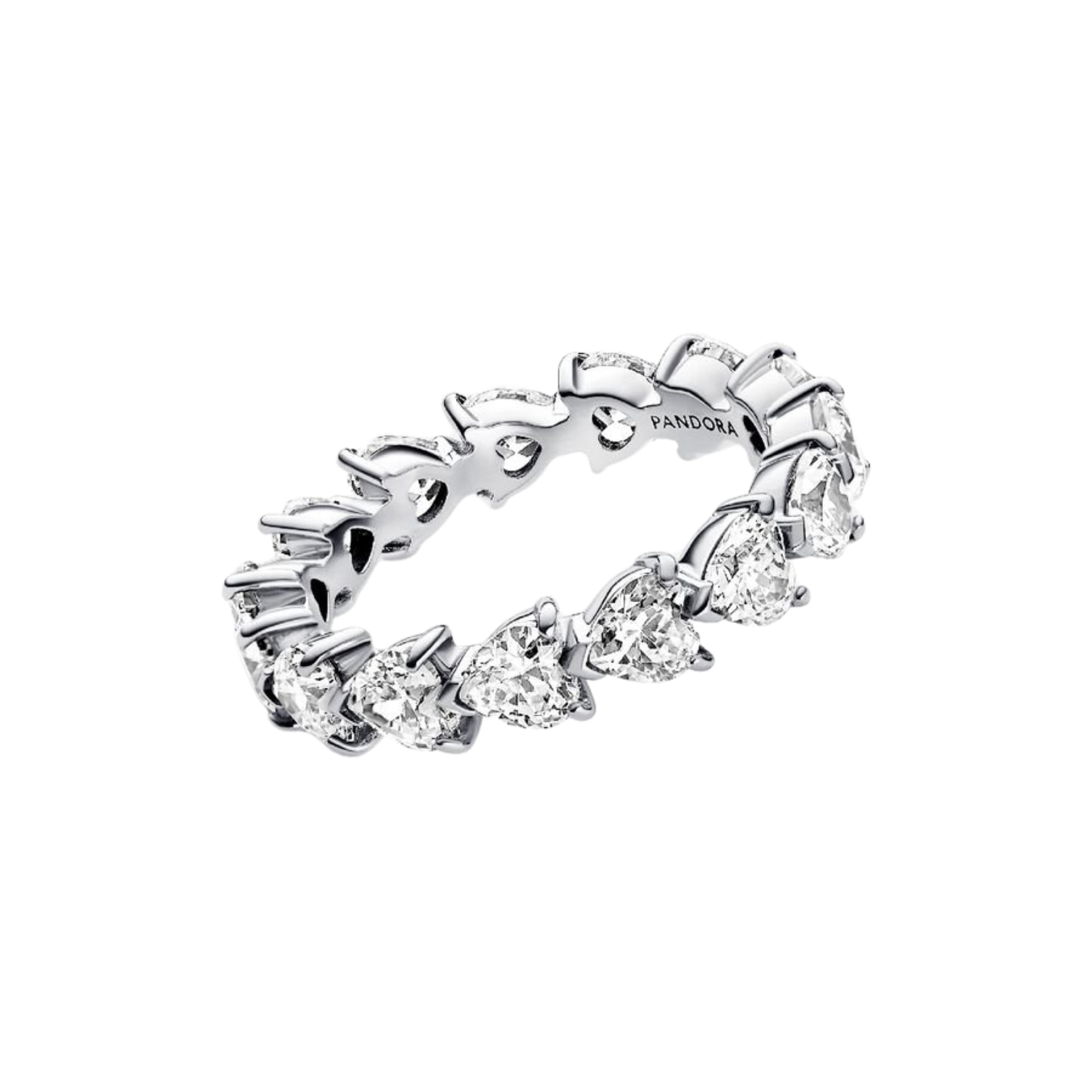Anillo Pandora Eternidad Fila de Corazones - Bijuvera