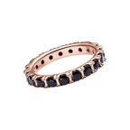 Anillo Pandora Eternity Fila Negra Brillante - Bijuvera