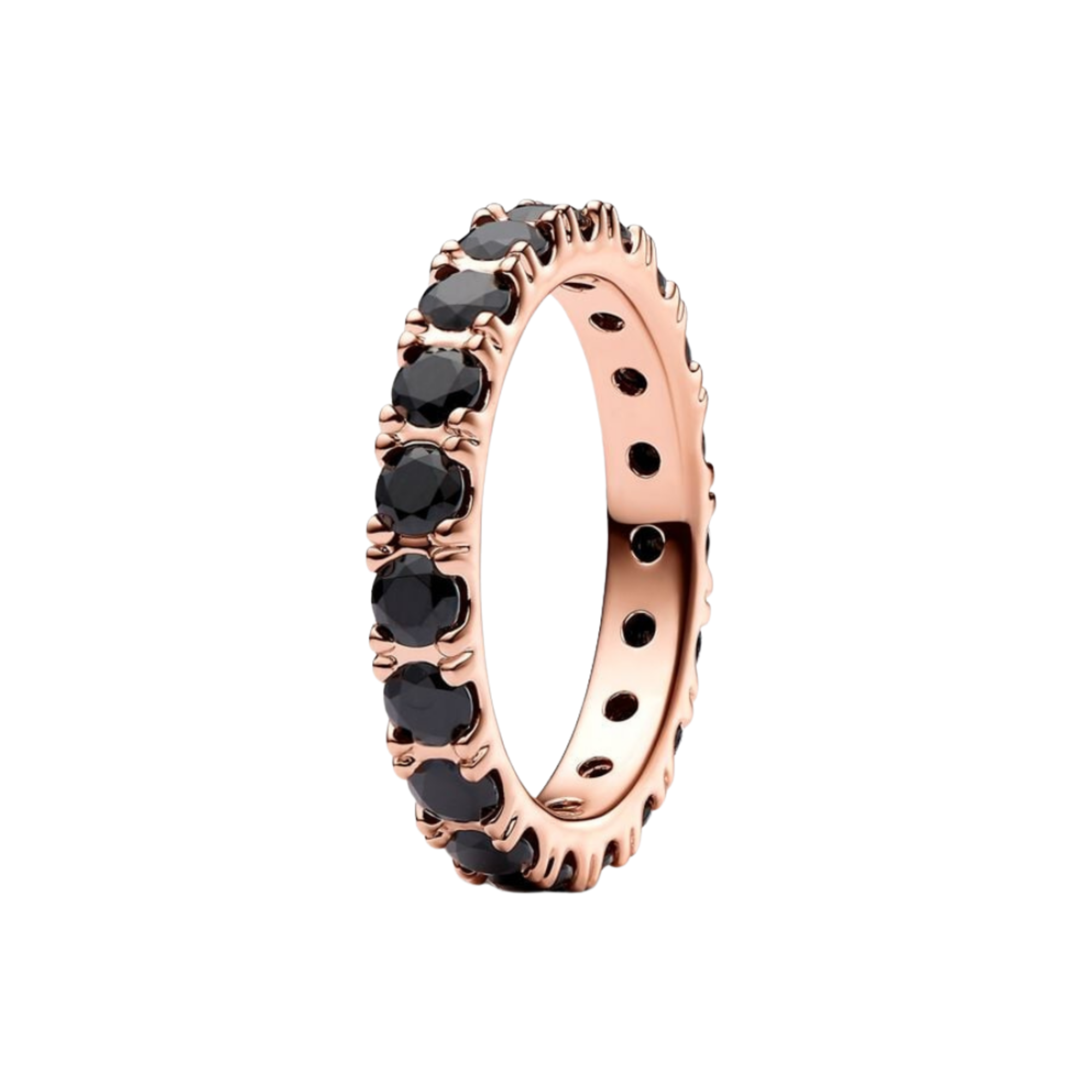 Anillo Pandora Eternity Fila Negra Brillante - Bijuvera