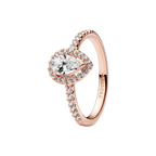 Anillo Pandora Halo Brillante Corte Pera - Bijuvera