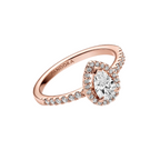 Anillo Pandora Halo Brillante Corte Pera - Bijuvera