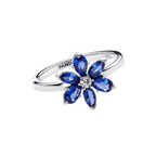 Anillo Pandora Herbario Brillante Azul - Bijuvera