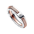 Anillo Pandora Logo y Pavé en Dos Tonos Pandora Signature - Bijuvera