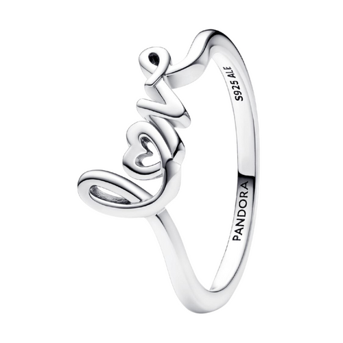 Anillo Pandora Love Escrito a Mano - Bijuvera