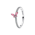 Bague Pandora Papillon Rose Brillant - Bijuvera