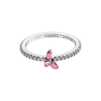 Bague Pandora Papillon Rose Brillant - Bijuvera