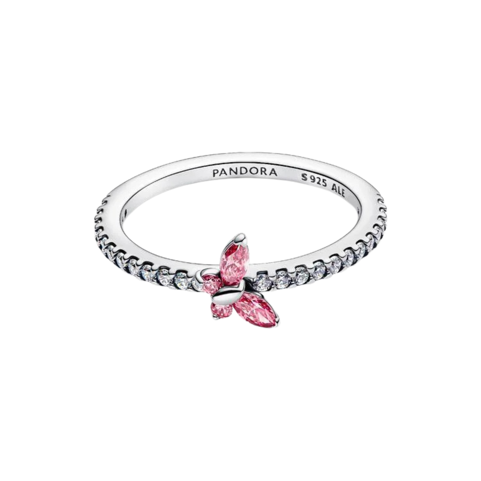 Anillo Pandora Mariposa Rosa Brillante - Bijuvera