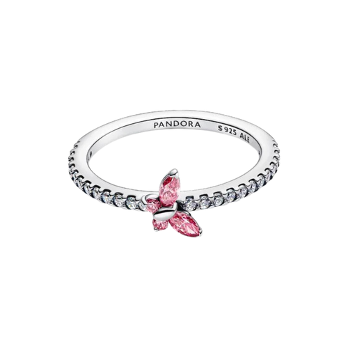 Anillo Pandora Mariposa Rosa Brillante - Bijuvera