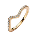 Pandora Ring Wave Brilliant Gold Color - Bijuvera