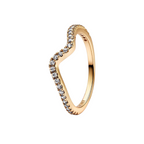 Pandora Ring Wave Brilliant Gold Color - Bijuvera
