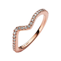 Pandora Ring Wave Brilliant Rose Gold - Bijuvera